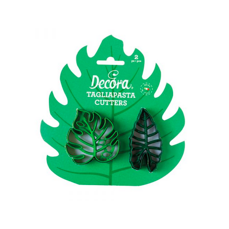 Decora - Emporte-pièces feuilles tropicales, 2 pièces