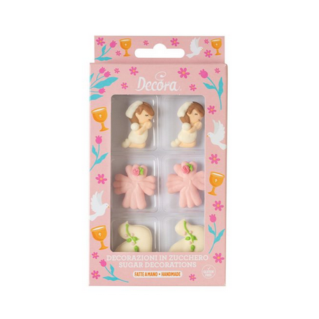 Decora Zuckerdekor Kommunion Mänchen, 6 Stück