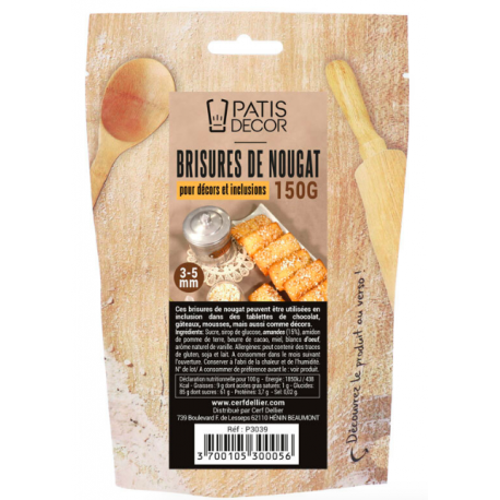 Patisdécor - Brisures de nougat 150 g