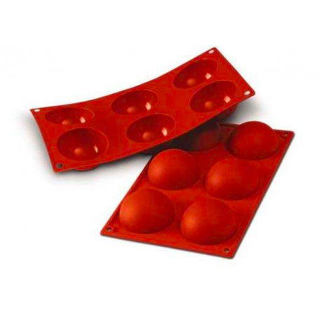 Silikomart - Moule en silicone hémisphère, 6 cm