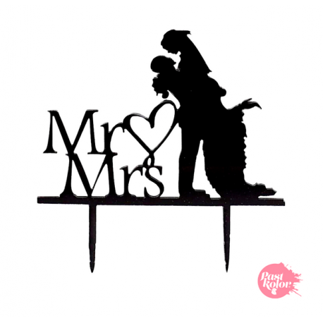 Pastkolor - Cake topper couple "Mr & Mrs"