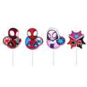 Bougie Spidey, 4 pièces, 3x4 cm