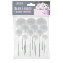 Patisdécor - set of 12 decorative white balls on pics