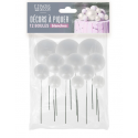 Patisdécor - set of 12 decorative white balls on pics