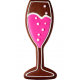 Cookie cutter Cocktail glass, 7.6 cm (Wilton)