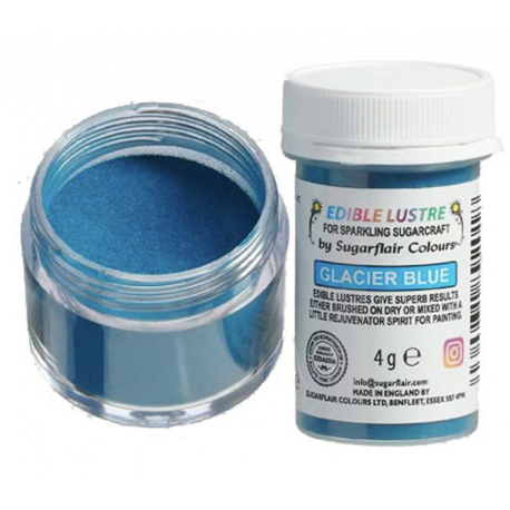 Sugarflair - Lebensmittel Farbpulver lustre blau glacier, 4 g