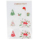 Patisdécor - Chocolate transfer for log cake decoration, classic Christmas