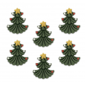 AH - Décoration en sucre sapin, 6 pièces
