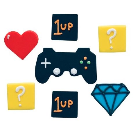 AH - Zuckerdekor Videospiele Gaming party, 7 Stück