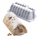 Silikomart - Silicon mould bûche Winter Cottage 1100
