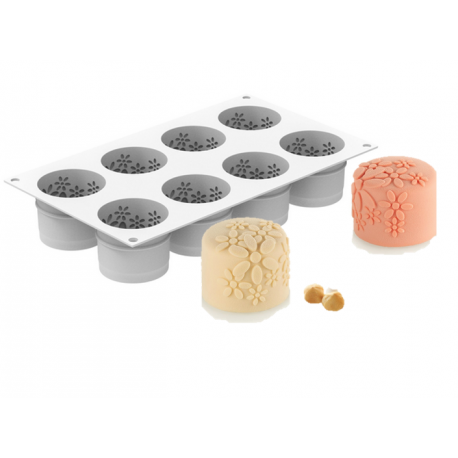 Silikomart - Silicon mould Antea 130, 8x Ø 62 h 51 mm