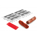 Silikomart - silicone mold buche Twist 90, 6x 130 x 33 h 30 mm
