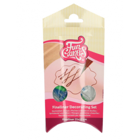 Funcakes - Fineliner piping bags decorating set, set of 10