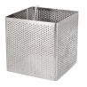 Patisdecor - Cadre perforé en acier inoxydable carré, 8 x 8 x 8 cm