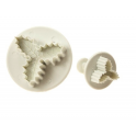 Patisdecor -Ausstech- und Prägeform Stechpalmenzweige, 2er Set