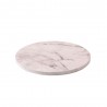 Round board with white marble effect - 30 cm diameter, 12 mm thick
