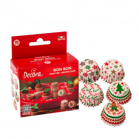 Caissettes à cupcakes micro Noël, 100 pièces