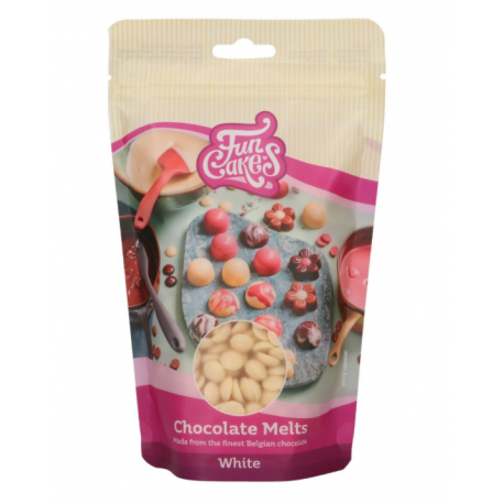 Funcakes - Chocolate drops, white chocolate, 350 g