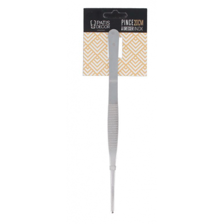 Patisdécor - Straight stainless Steel Tweezer, 20 cm