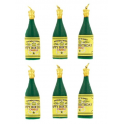 Bougies bouteilles de champagne, 6 pièces