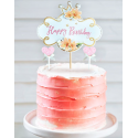 Patisdécor - Cake topper "Happy Birthday" thème vintage