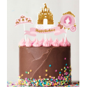 Patisdécor - Cake topper "Happy Birthday" thème princesse