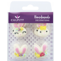 Culpitt - Décoration en sucre lapins de Pâques, 12 pièces