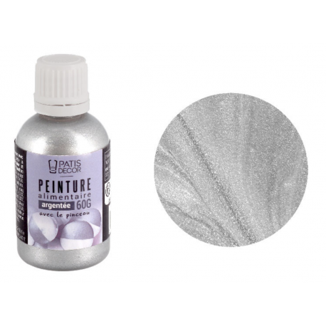 Patisdécor - Food Paint Metallic Silver, 60 g