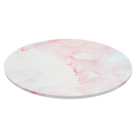 Round board with marble effect