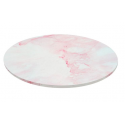 Round board with pink marble effect - 20 cm diameter, 5 mm thick