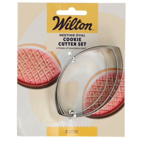Wilton - Emporte-pièce oval "calisson", set de 3