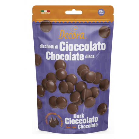 Decora - Schokoladen Drops, Edelbitter-Schokolade (62% Kakao), 250 g