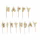 Kerzen "Happy Birthday" gold, 13 Stück