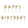 Happy Birthday Candle gold, set of 13 pieces