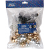 Simply Making - set of 32 decorative balls on pics, gold/silver/black