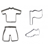 Staedter - Soccer cookie cutter set