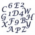 FMM - Emporte-pièce Alphabet et numéros  en italique majuscule. 2 cm