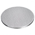 Cake Board round silver cm 20 diameter, 12 mm thick