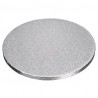 Kuchenplatte rund silber, 20 cm, 12 mm dick
