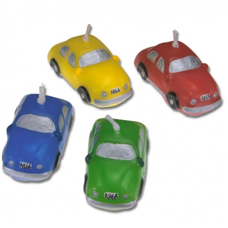 Cars candles, set of 4
