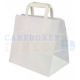White paper carrier bag, for 6 cupcakes box