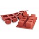 Silikomart - Cubes silicone mold, 8 holes