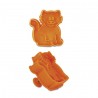 Emporte-pièce avec piston chat plastique, 6.5 cm