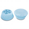 Blue Snowflake mini Baking Cups, 50 pieces