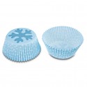 Blue Snowflake mini Baking Cups, 50 pieces