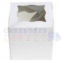 Boîte à cupcake blanche, pour 1 pièce avec séparateur