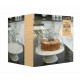KitchenCraft - Plat à gâteau sur pied céramique avec cloche en verre