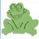 Ausstech- und Prägeform Frosch, Kunststoff, 6.5 cm