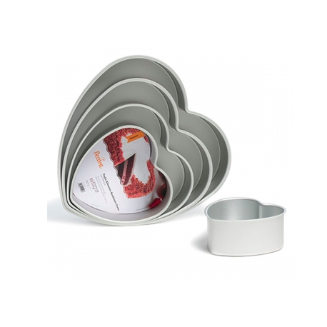 Decora - Heart Cake Pan, aluminium, 15 x 7.5 cm