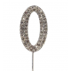 Cake Star - Chiffre 0 avec brillants, 45 mm de haut